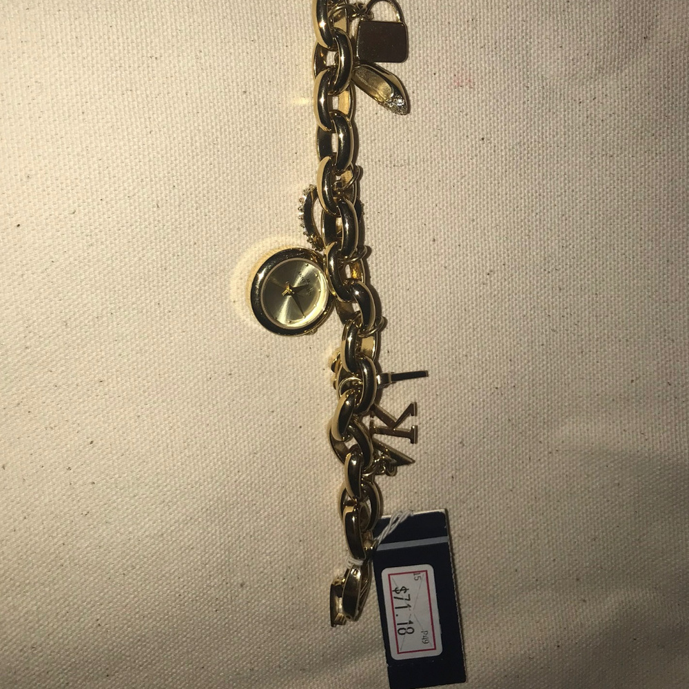 Anne Klein WATCH Bracelet with charms 8"
